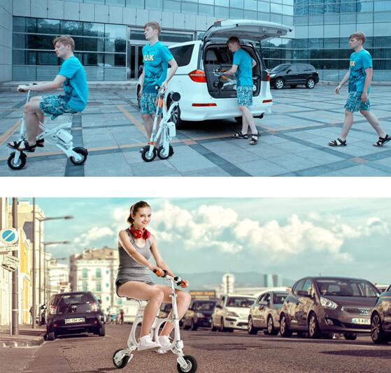 Создание Airwheel Электрический самокат дал надежду на городских служащих.